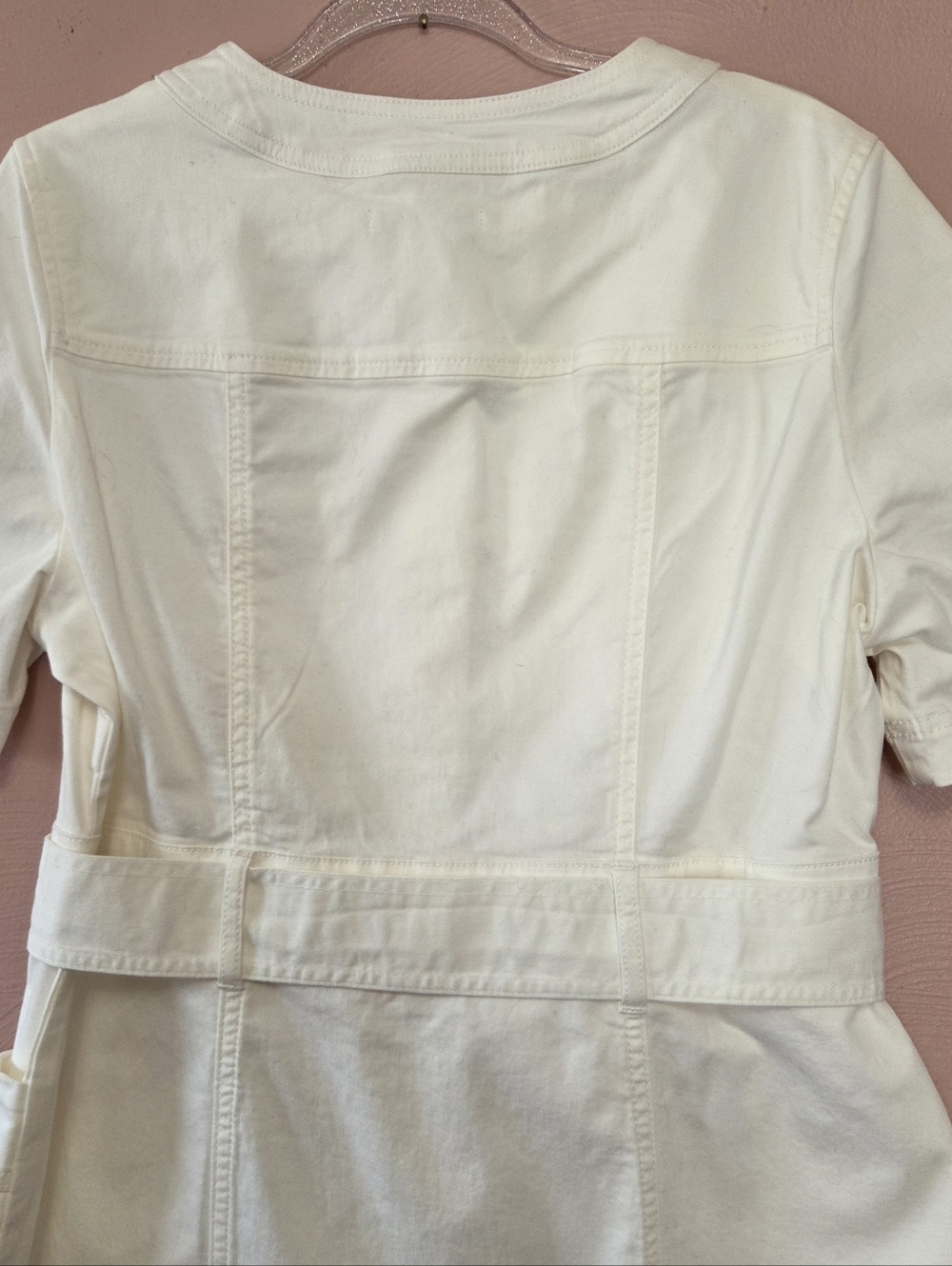 BODEN White Butto. Front Tie Waist Dress Size 12 - Picture 5 of 8